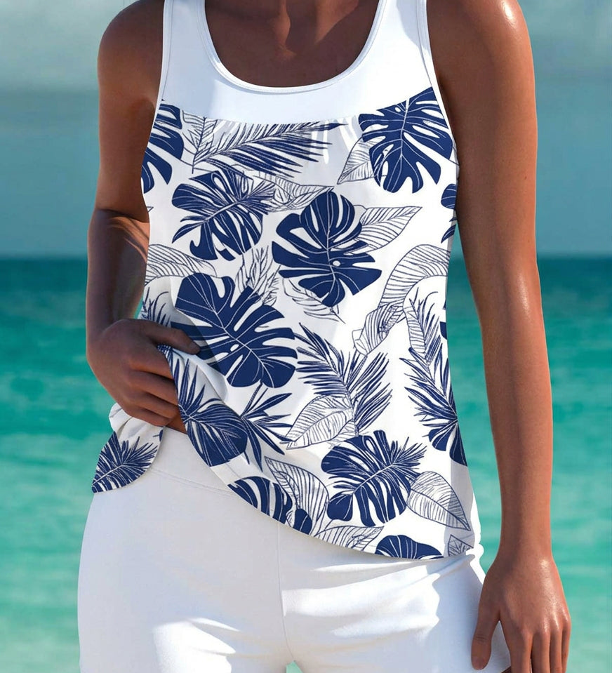 Trudy – Tankini élégant avec effet ventre plat et short assorti