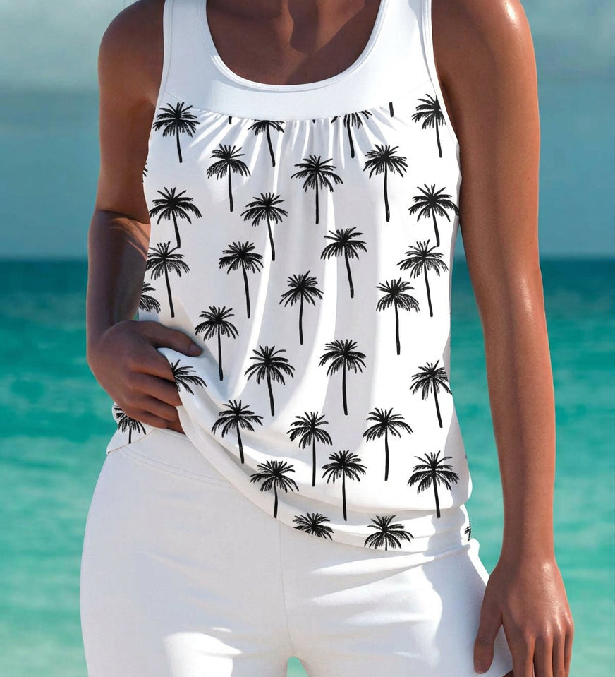 Trudy – Tankini élégant avec effet ventre plat et short assorti