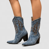 Séverine - Bottines en denim orthopédiques