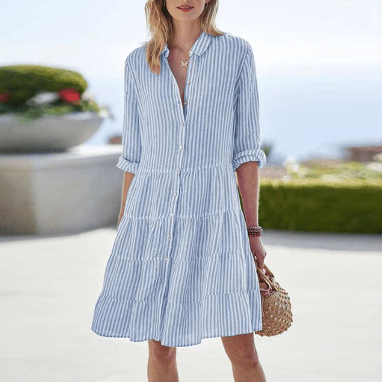 Anne - Robe d'Été à Rayures
