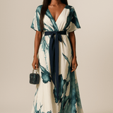 Vanessa - Robe Longue Imprimé Aquarelle