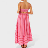 Yvonne - Robe longue à rayures