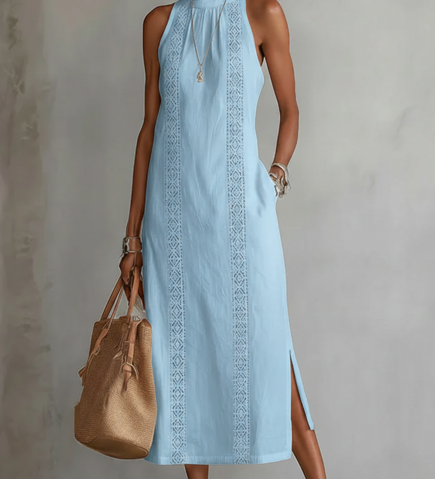 Justine - Robe Midi en Lin Texturé