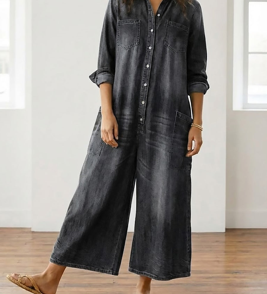 Fleur -  Combinaison en Denim de Coton