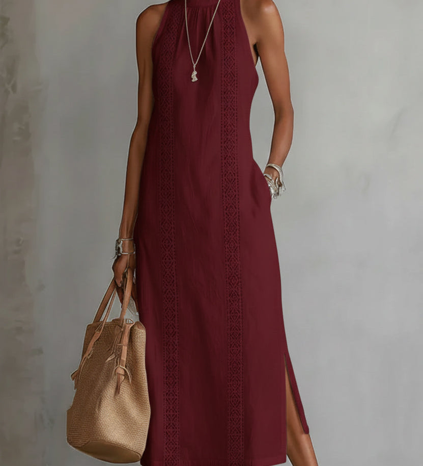 Justine - Robe Midi en Lin Texturé