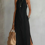 Justine - Robe Midi en Lin Texturé