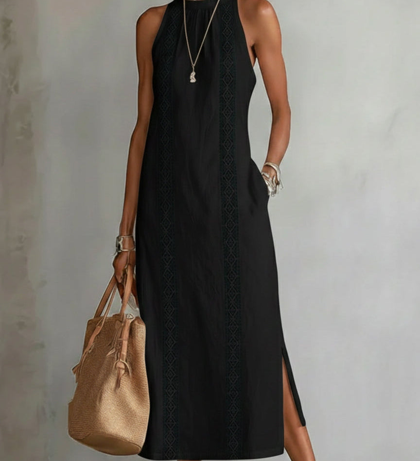 Justine - Robe Midi en Lin Texturé