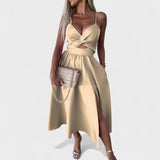 Céleste - Robe Midi avec Ouverture