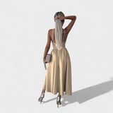 Céleste - Robe Midi avec Ouverture