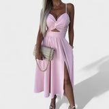 Céleste - Robe Midi avec Ouverture