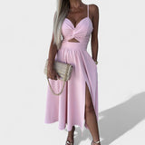 Céleste - Robe Midi avec Ouverture