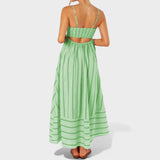 Yvonne - Robe longue à rayures