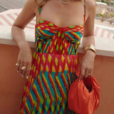 Arielle - Robe Maxi Imprimée Abstraite
