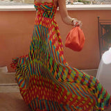 Arielle - Robe Maxi Imprimée Abstraite