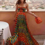 Arielle - Robe Maxi Imprimée Abstraite